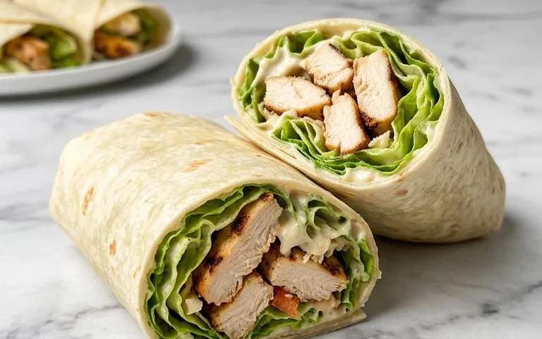 Easy Chicken Caesar Wraps-Perfect Portable Meal