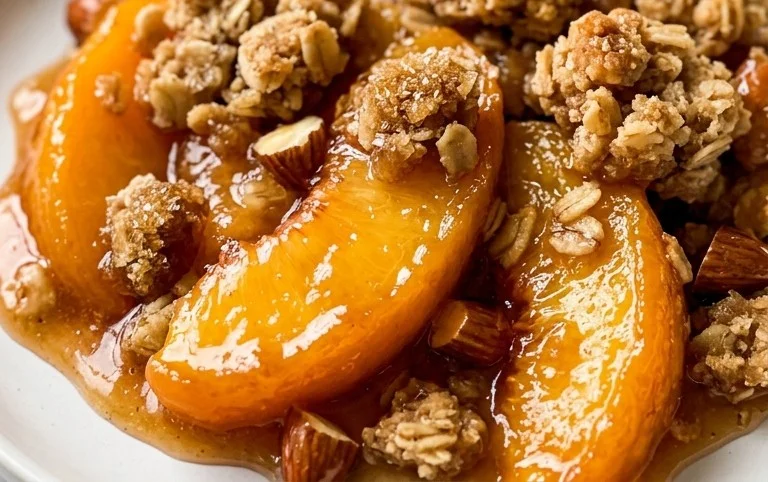 Peach Crisp with Canned Peaches