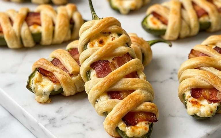 Easy Jalapeno Popper Mummies Halloween Recipe